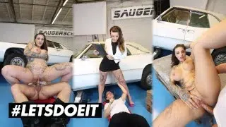 BUMSBUERO – Wild Vicky Got Horny For Car Mechanic So She Rides His Cock – LETSDOEIT