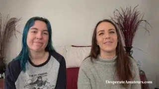 Casting Desperate Amateurs Alisha Olivia and Milo Getting their tight pussies pounded