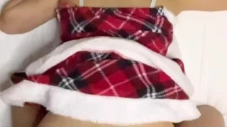 【個人撮影】サンタコスの彼女にハメ撮り〈素人・スマホ撮影〉