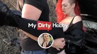 MyDirtyHobby – Sexy Redhead Valery_Venom Enjoys Some Hot Public Sex Next To Her Broken Car