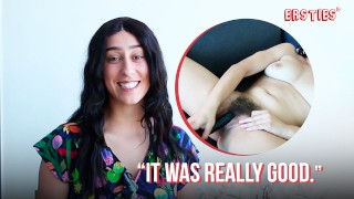 Ersties – Dark Hair Violet Touches Her Body Softly Before Grabbing a Toy