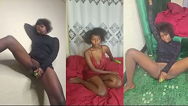 Exclusive video for the nun trying to squirt using cucumber