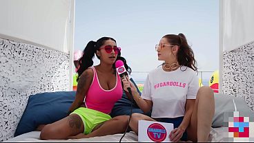 Hot Lesbian Fun with Sybil Raw – she stretched my pussy with a BBC dildo and she squirted so much touching herself!