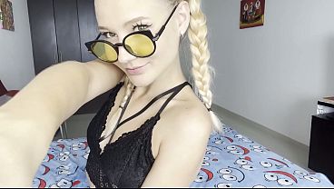 Juland In Lingerie Shoots Selfie Stuffing Vibrator in Pussy